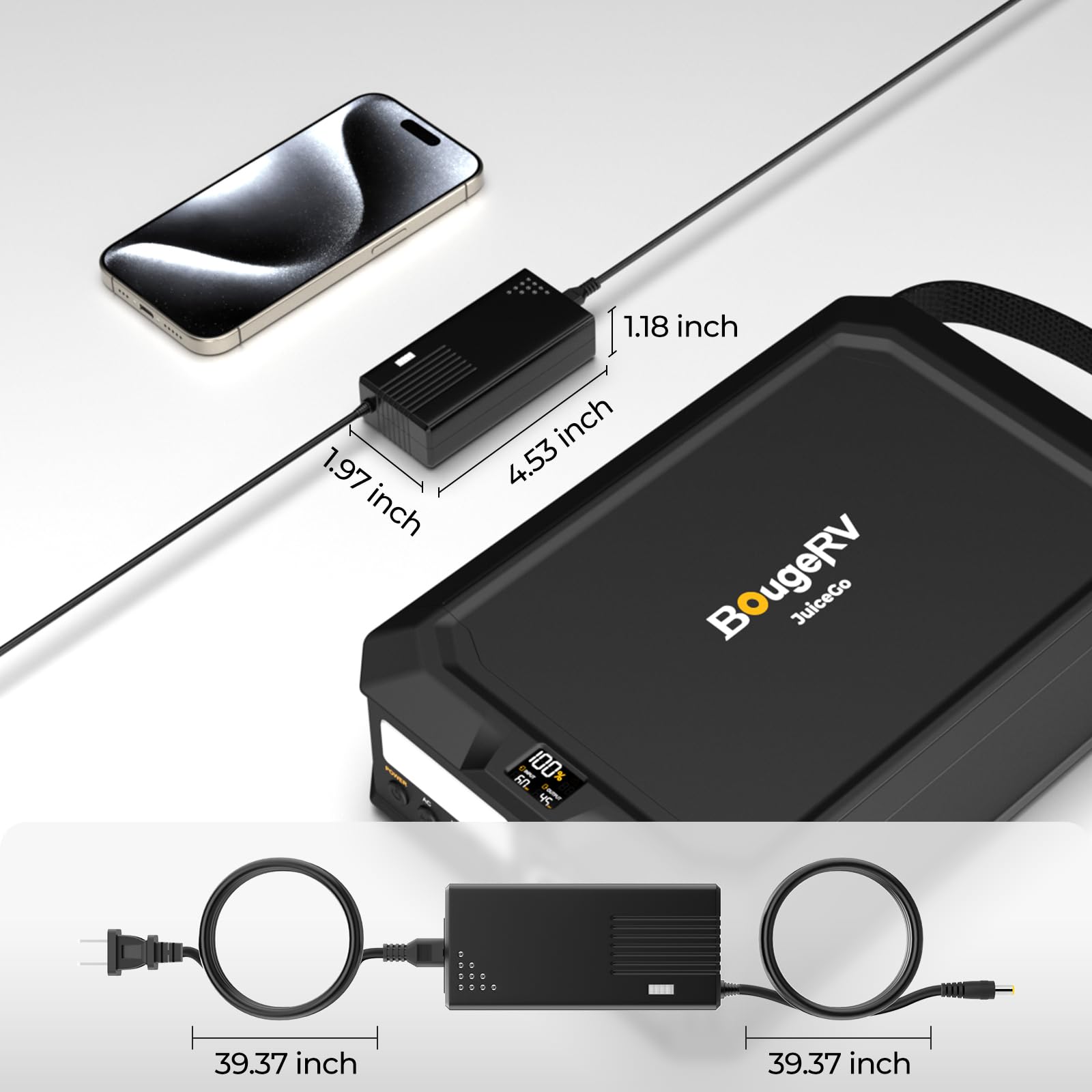 Amazon.com: BougeRV 63W AC Power Cord for JuiceGo 240Wh