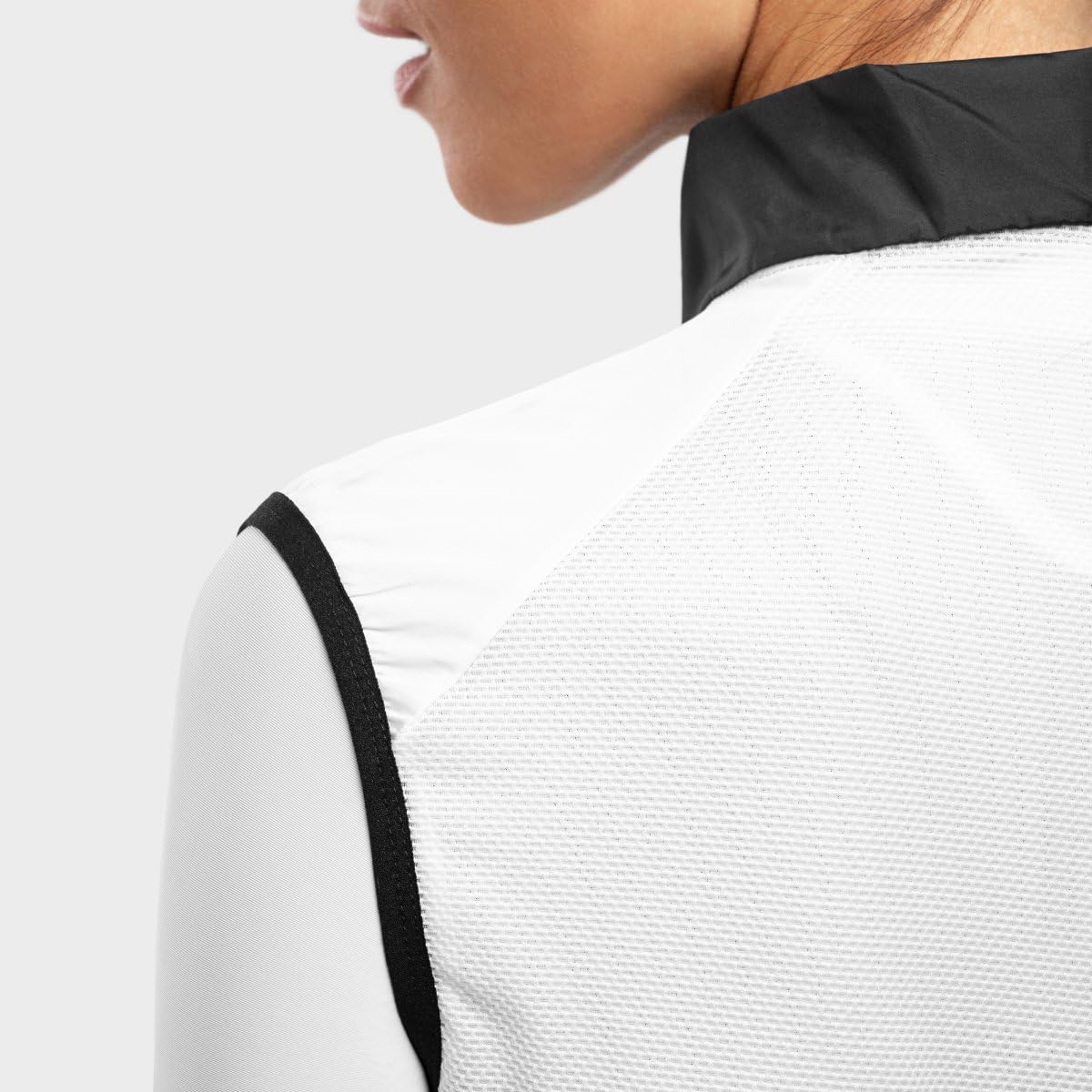 SIROKO - Gilet Antivento da Ciclismo da Donna V1-W Copenhagen - XL - Nero/Bianco