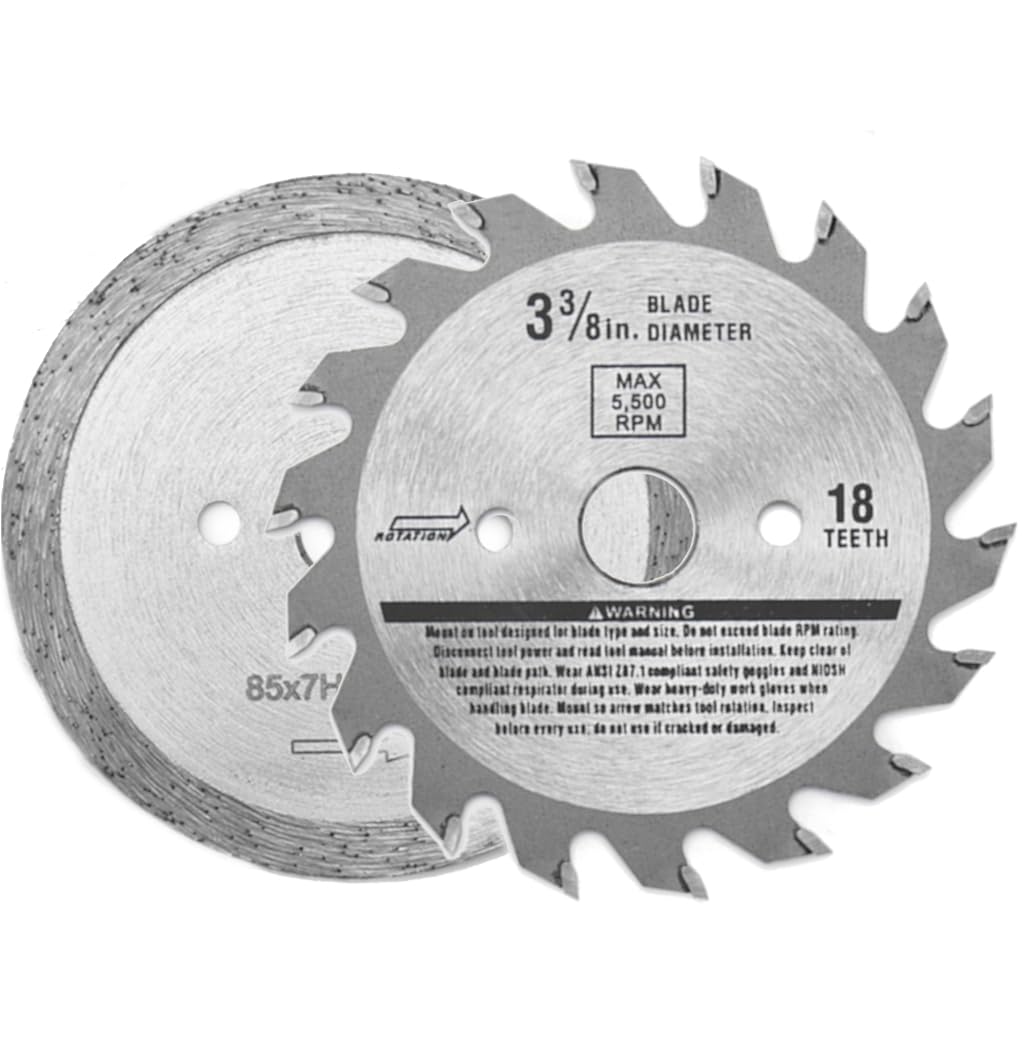 igoooToe Kick Saw EKS85 Blades (1 Alloy and 1 Diamond Blade)