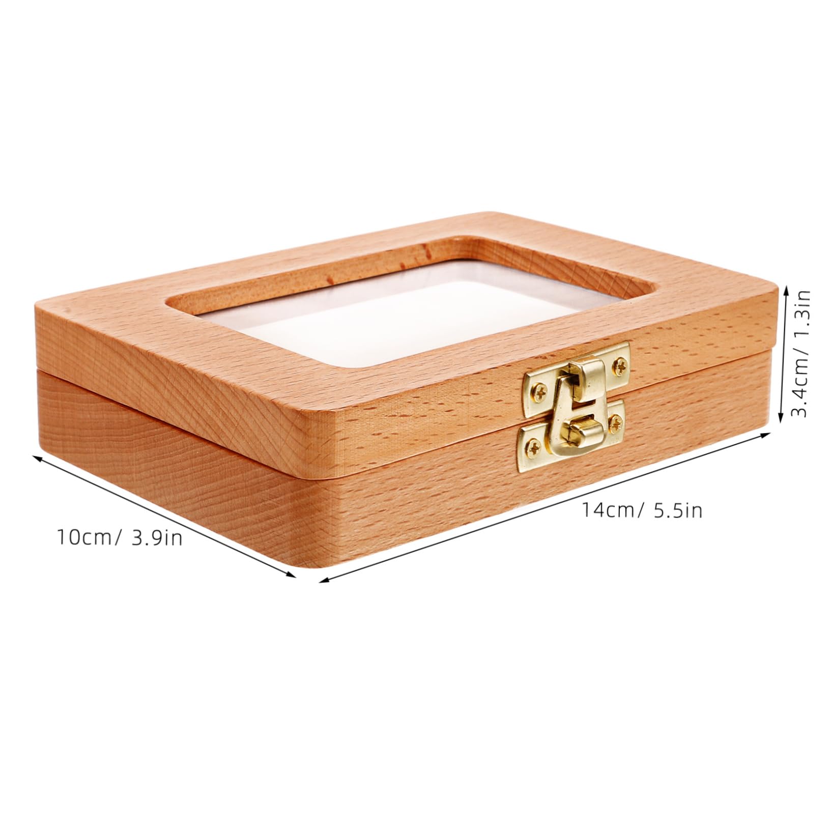 ibasenice Boys Keepsake Organizer Wooden First Tooth Box Holder Case for Boys and Girls