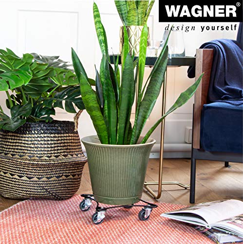 WAGNER Plant trolley RETRO STYLE 22 x 22 x 5,5 cm I For indoor + outdoor I Flower trolley made of steel - Image 2