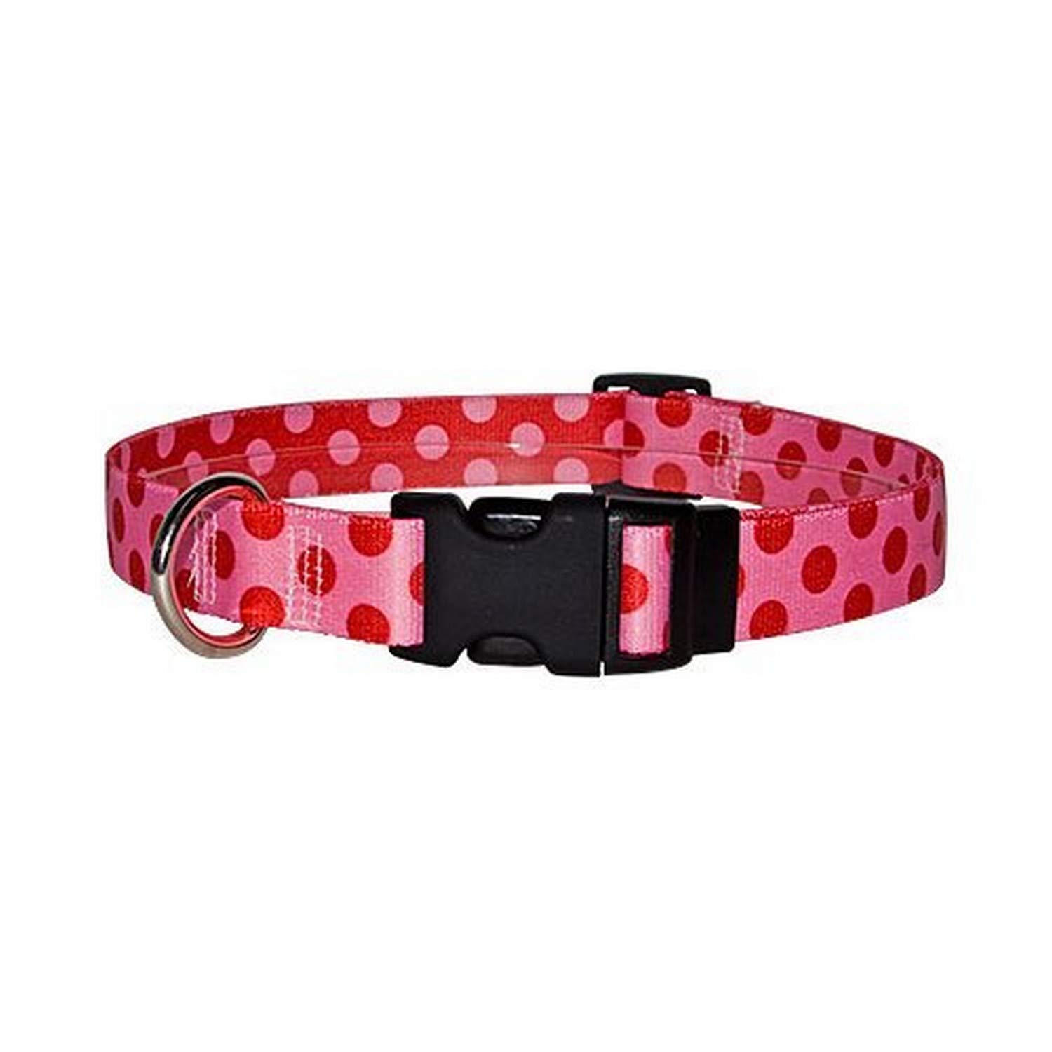 Valentine Polka Dot Dog Collar - Size Small 10" to 14" Long - Made In The USA