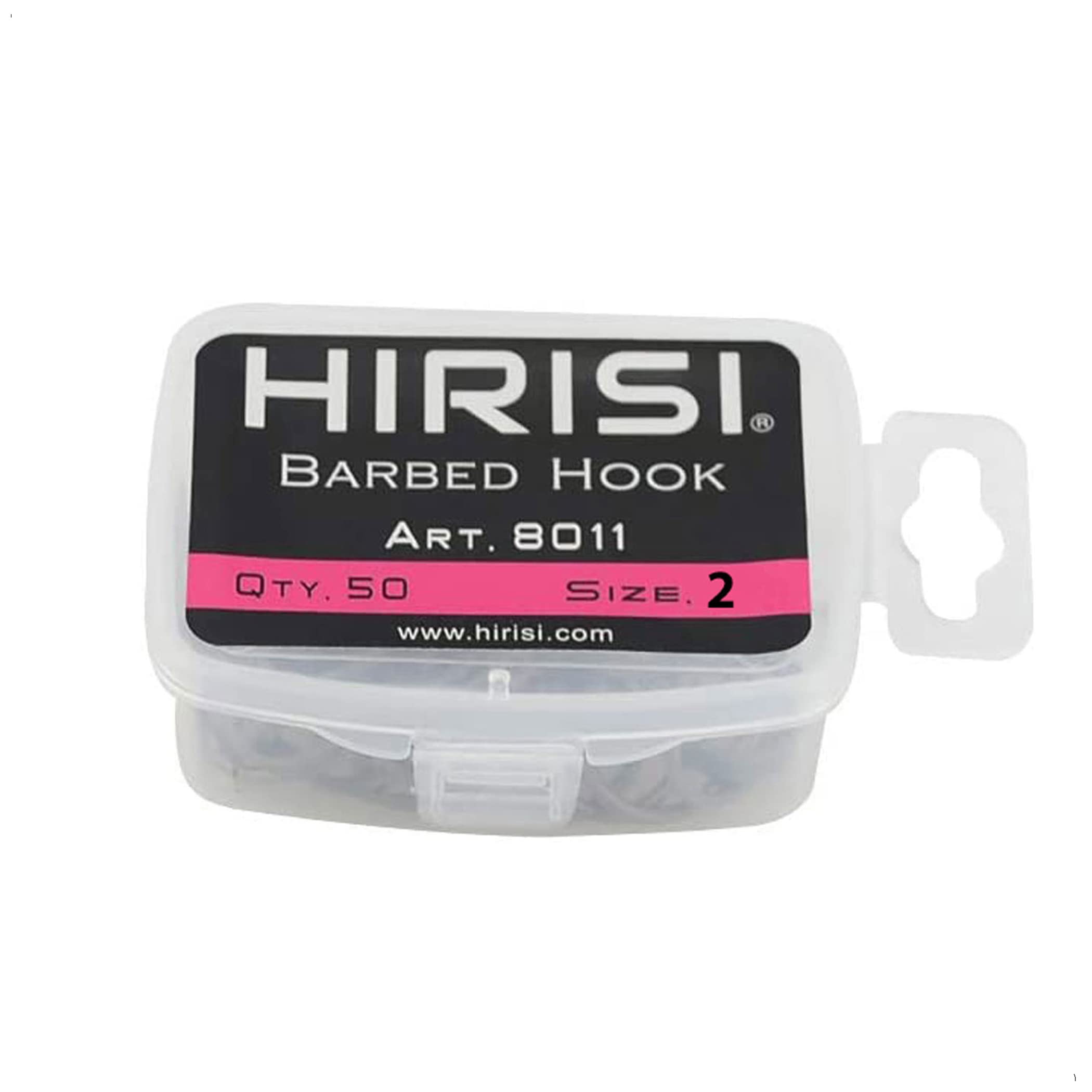 Hirisi - Gancho de pesca con púas (50 unidades, tamaño 2)