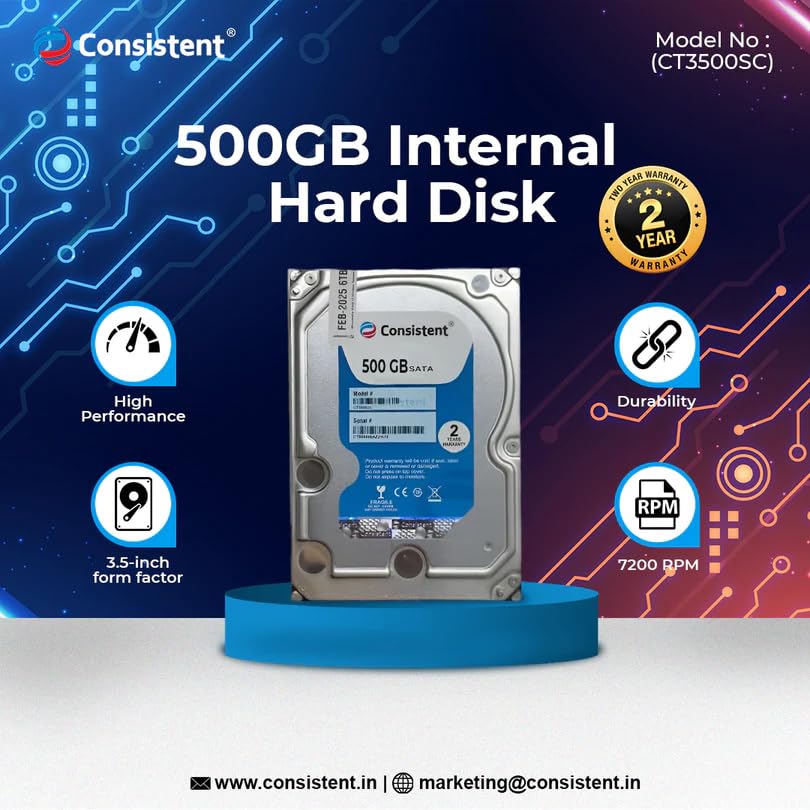 Consistent 500GB Internal Hard Drive for Desktop - Image 3