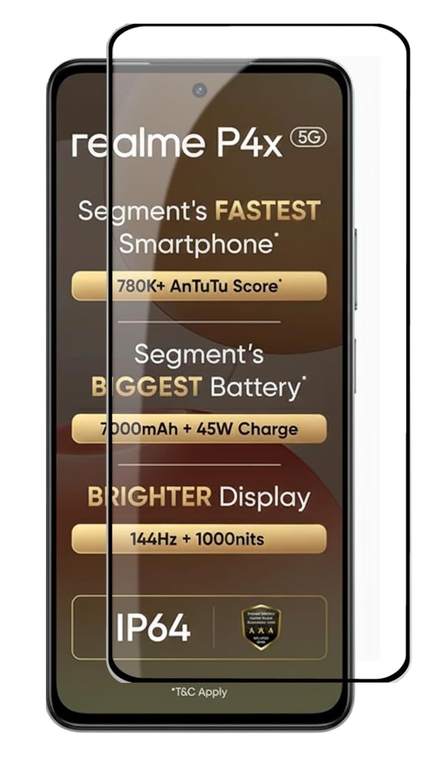 HD Tempered Glass Screen Protector Compatible for Realme P4X 5G with Edge to Edge coverage and Easy Installation kit-image-7