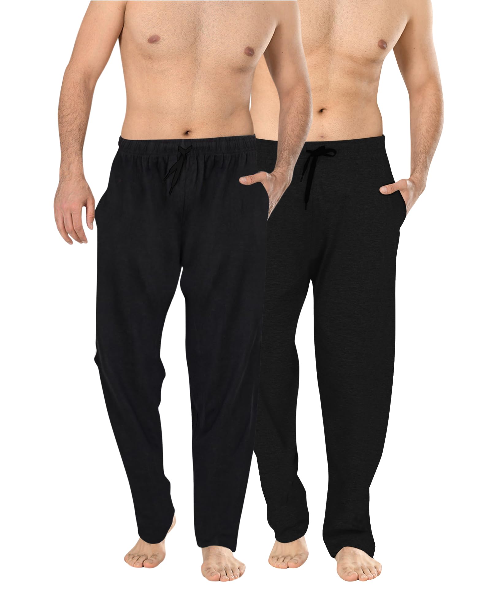 Bonjour Men's Long Lounge Wear Pants Nightwear (Two Pack) Pyjama Bottoms Sleepwear