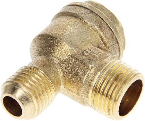 Miniatura 4 de Othmro Válvula de retención de compresor de aire de latón de 2 vías 0.63x0.55 pulgadas macho roscado accesorio neumático compresor de aire válvula