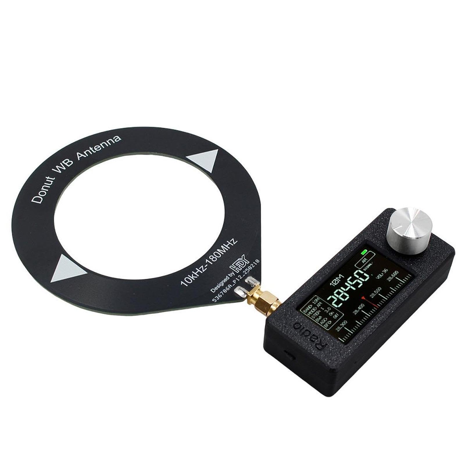Mini Radio Portátil con Pantalla de 1.9 Pulgadas Receptor de Bolsillo Antena de Bucle Chip DSP Multifuncional Adecuado para Viajes Pesca Picnic Oficin, Azul Negro