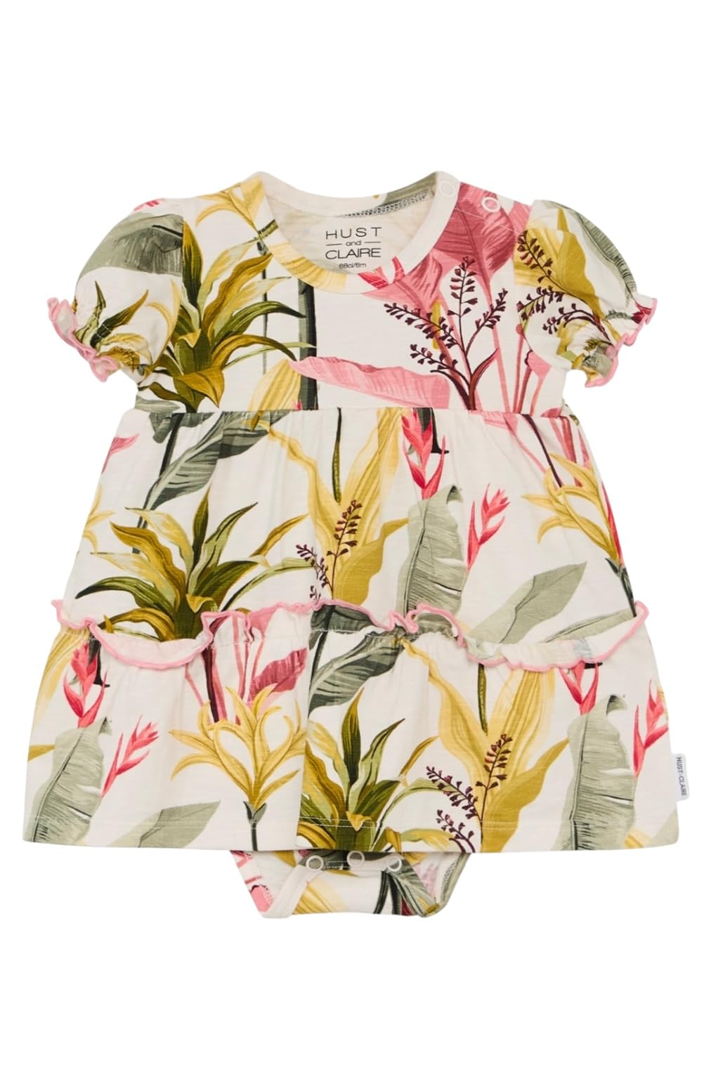Hust & Claire Baby Mädchen Kurzarm Body in Kleidform 34118 in Weiss