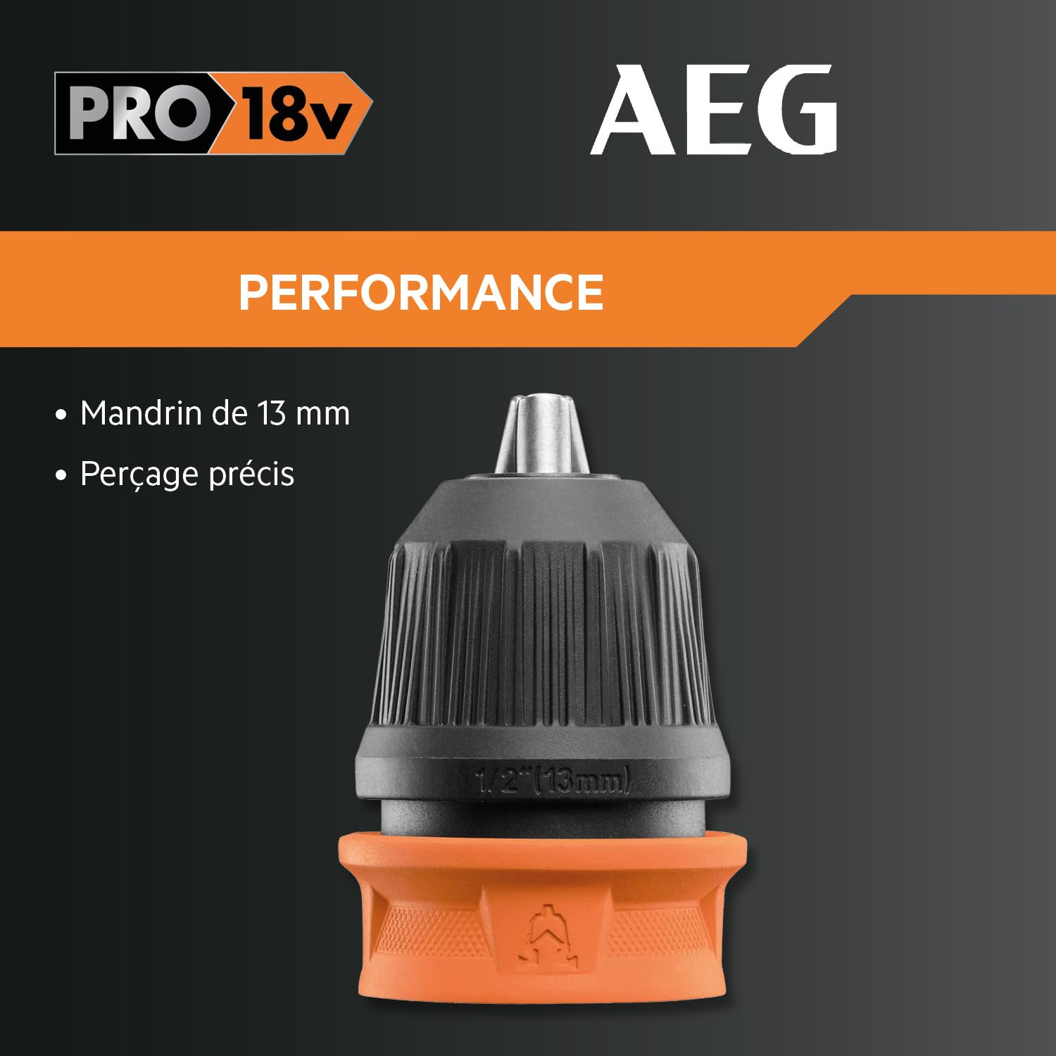 AEG - Mandrin 13 mm pour perceuse percussion BSB18CBL - BSB18CBL-CK