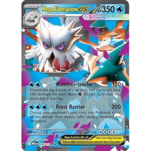 Pokemon - Mega Abomasnow ex - 036/132 - ME01: Mega Evolution (MEG) - Double Rare - Single Card