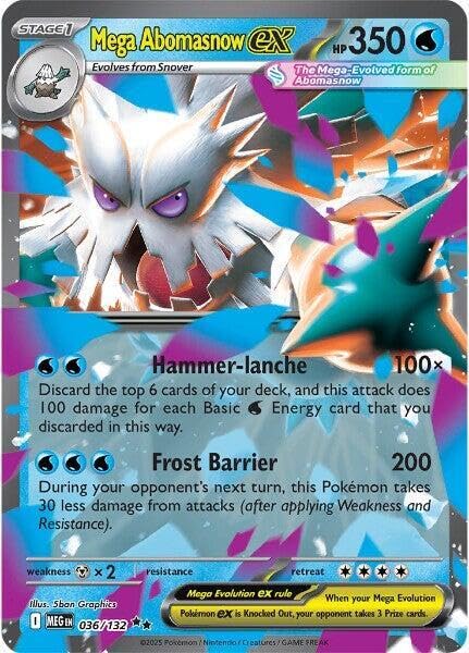 Pokemon - Mega Abomasnow ex - 036/132 - ME01: Mega Evolution (MEG) - Double Rare - Single Card