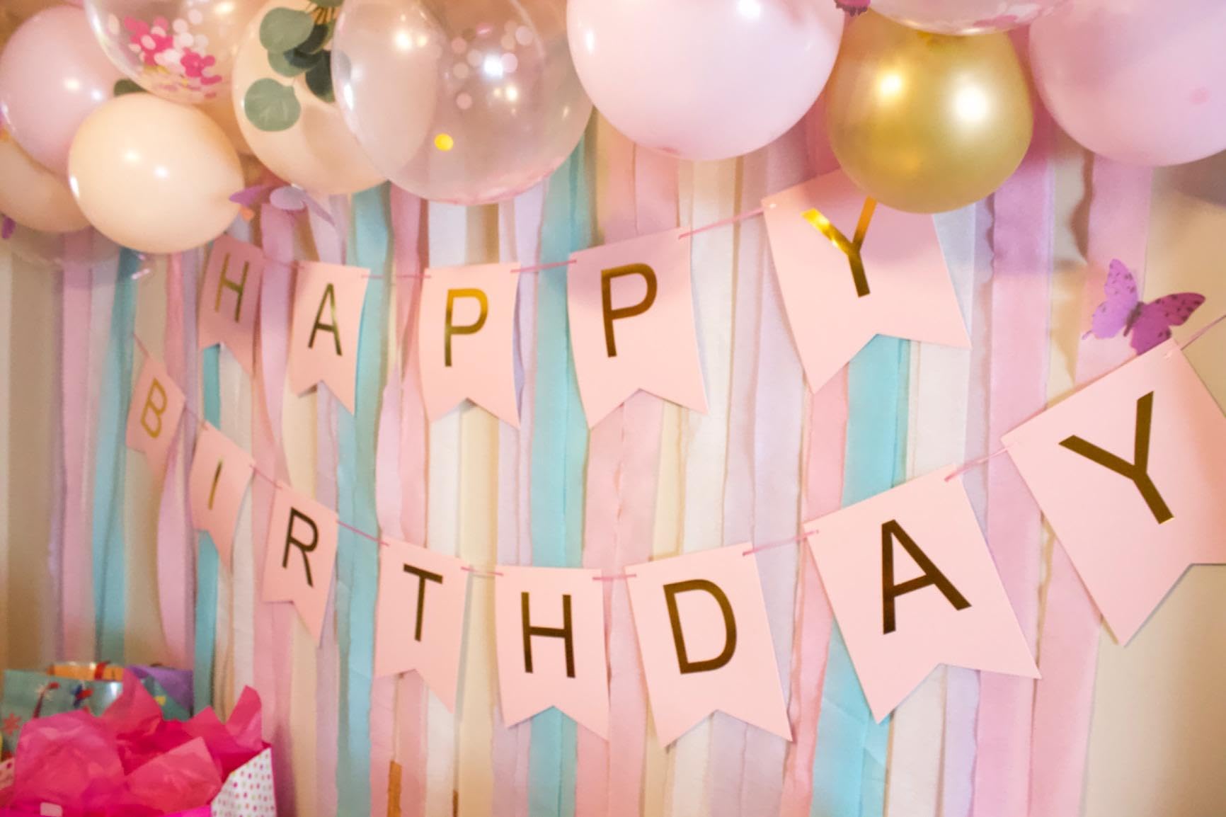 Pink Birthday Banner - Party Decorations & Garland -7