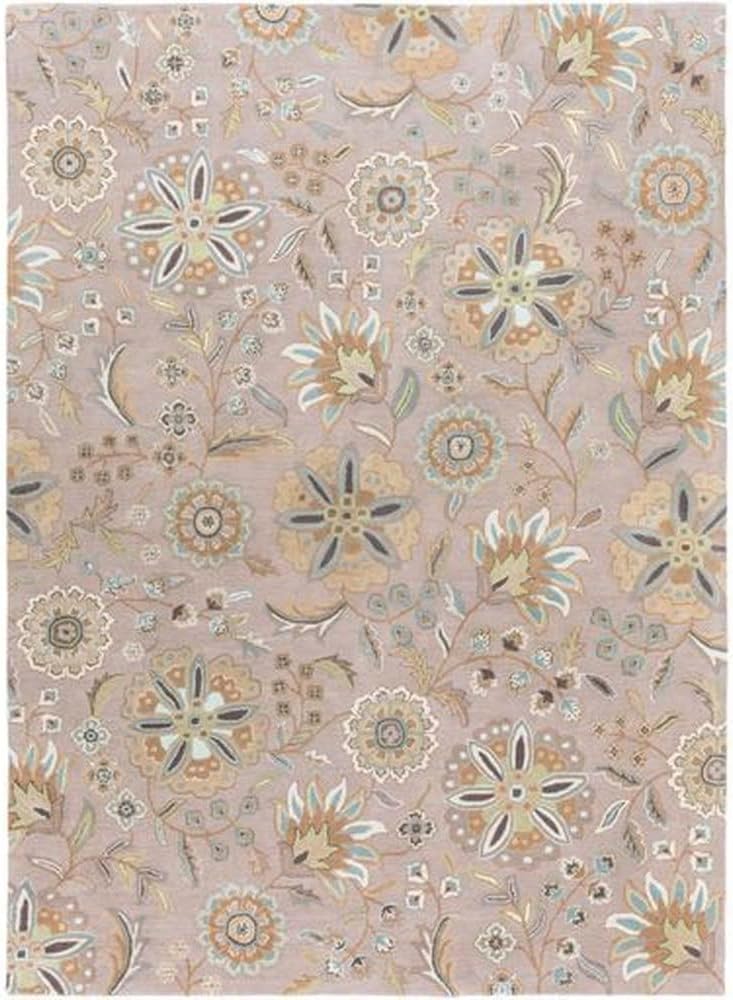 Athena ATH-5127 Hand Tufted Wool Floral and Paisley Area Rug, 8-Feet by 11-Feet