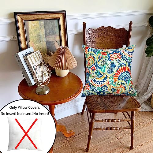 Housse de coussin de patio multicolore 45 x 45 cm extérieur