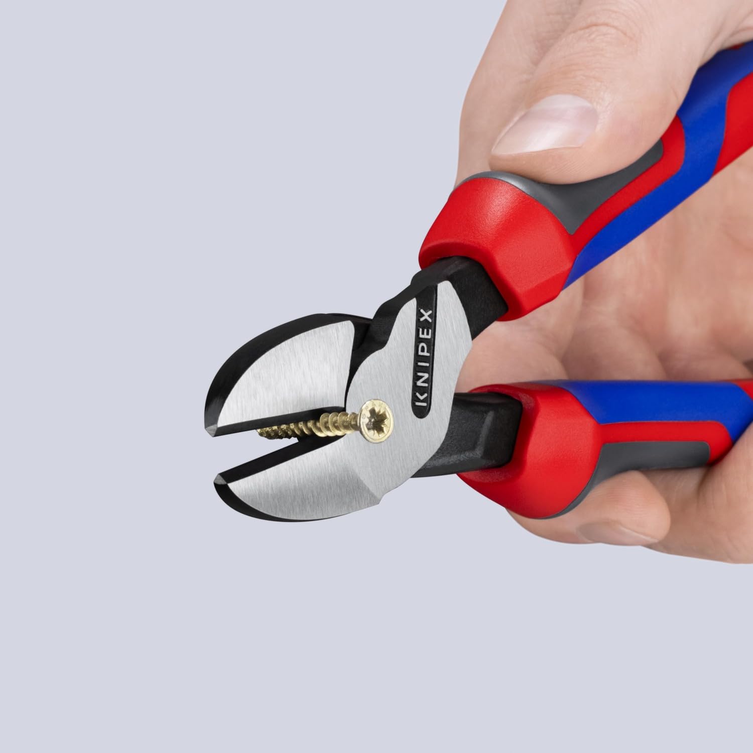 Knipex Pince coupante de côté à forte démultiplication, 74 22 200 | Avec poignées confort 200 mm
