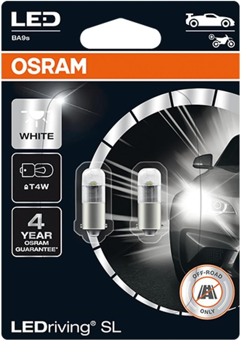 OSRAM LEDriving® SL, ≜ T4W, White 6000K, LED signal lamps, Off-road only, non ECE, Double Blister