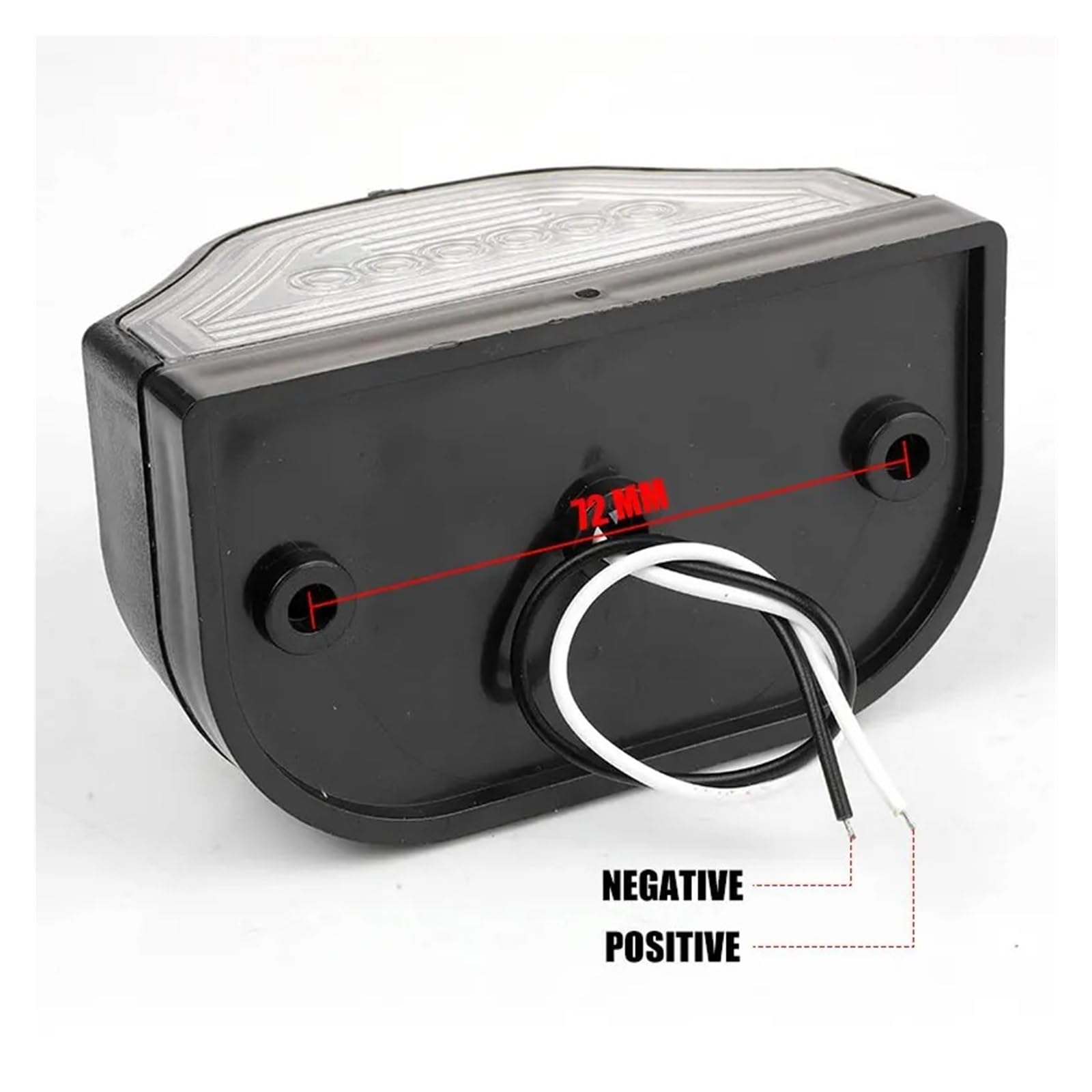Luce Targa Universale a 6 LED, Luce Posteriore Bianca, indicatore di direzione Laterale per Auto, Moto, Camion, rimorchio, Furgone.
