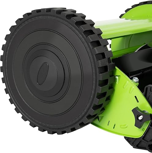 Miniatura 6 de Cortacésped con carrete de empuje, altura de corte ajustable, cortacésped manual, con atrapador de césped extraíble, herramientas eléctricas para