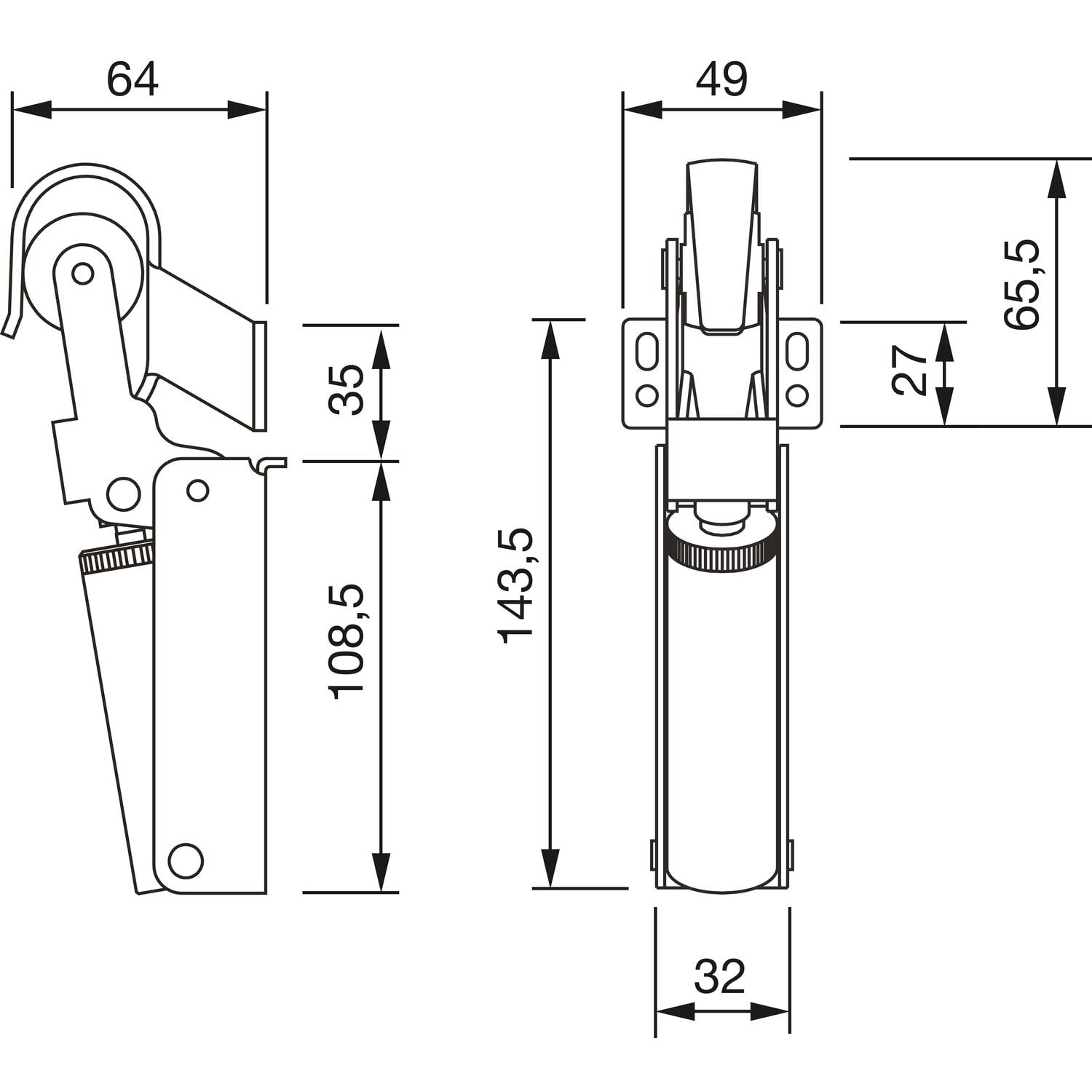 180 mm 2 Stück silberfarben Justor SA 5814.01 Federscharniere Türbeschläge & -sc