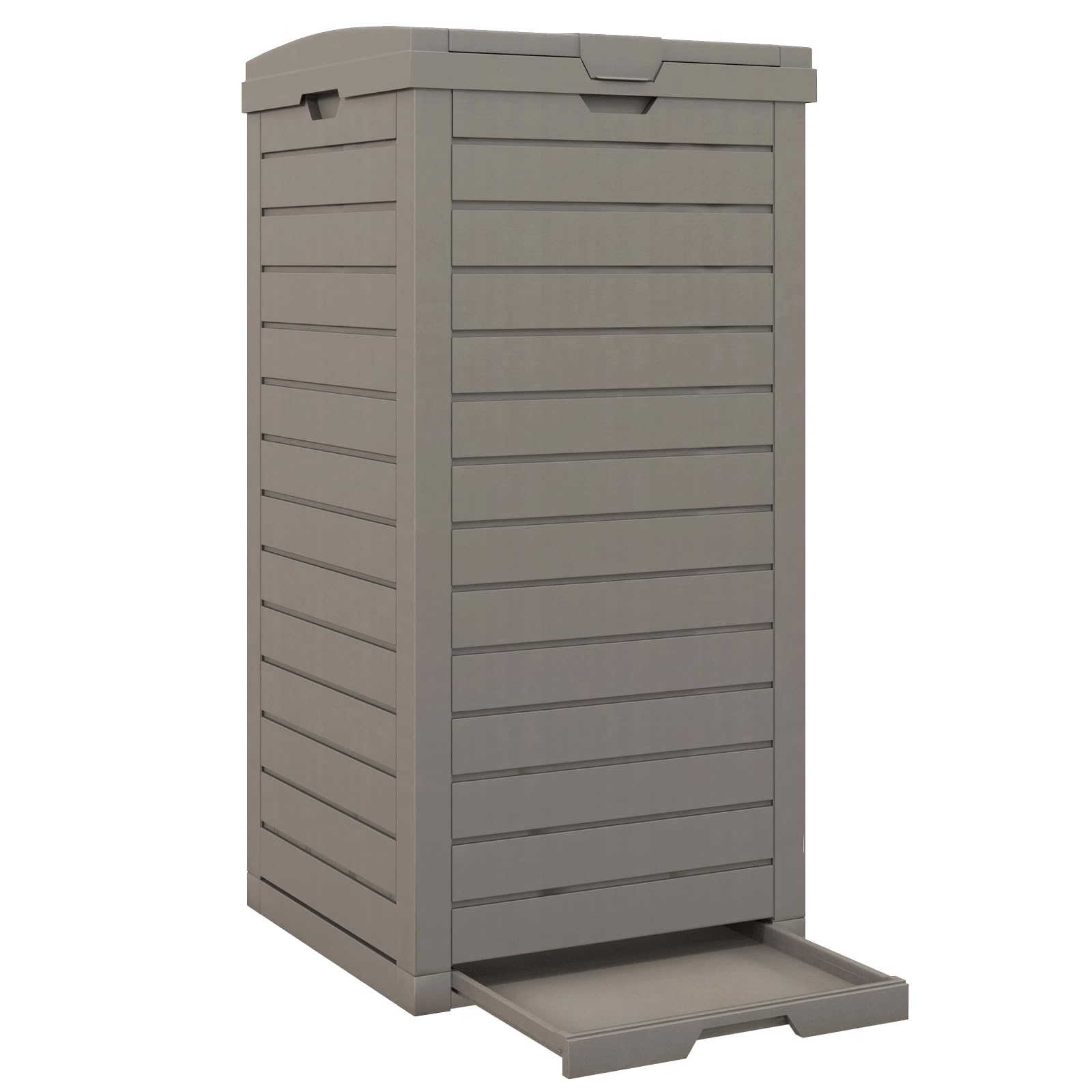 GIANTEX Bidone Spazzatura 118L con Coperchio e Maniglia, Contenitore Rifiuti Giardino con Vaschetta Raccolta Estraibile, Impermeabile per Terrazze