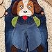 KIDSCOOL SPACE Baby Toddler Cute Cartoon Red Tongue Dog Jean Overalls,Blue,6-12 Months