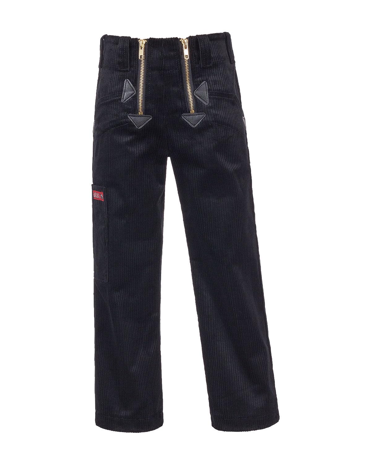 OYSTER Timas Zunfthose für Kinder, Arbeitsweste aus Cordstoff, für Jungen und Mädchen, schwarz