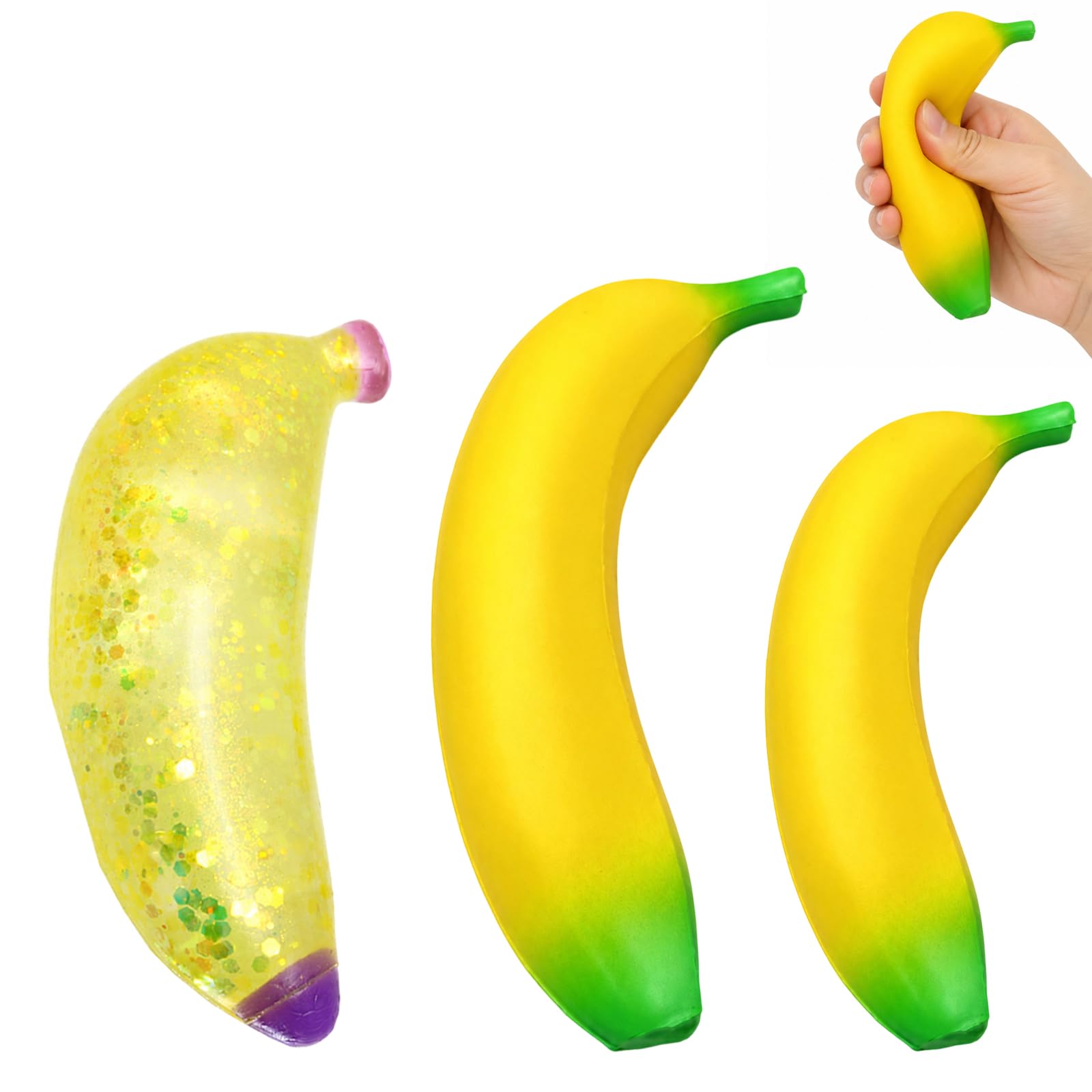 3Pcs Banana Squishy Set