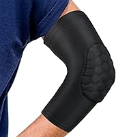 Vista 1 de Coderas de voleibol, protectores elásticos de panal de abeja con acolchado de esponja, almohadillas de antebrazo a prueba de golpes, mangas