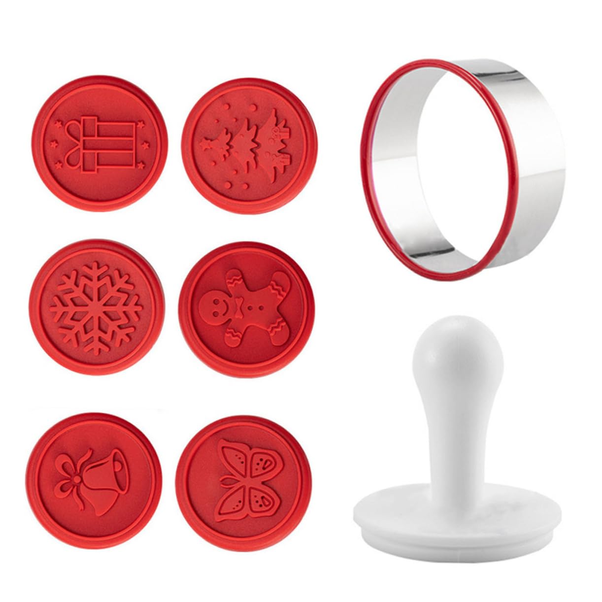 PRETYZOOM 4 Sets Keksstempel Mini Ausstechformen Backformen Keksdose Alphabet Ausstechformen Weihnachtskeksstempel Kuchendekorationswerkzeuge Keksformen Zum Backen Keksdose Rot Pp