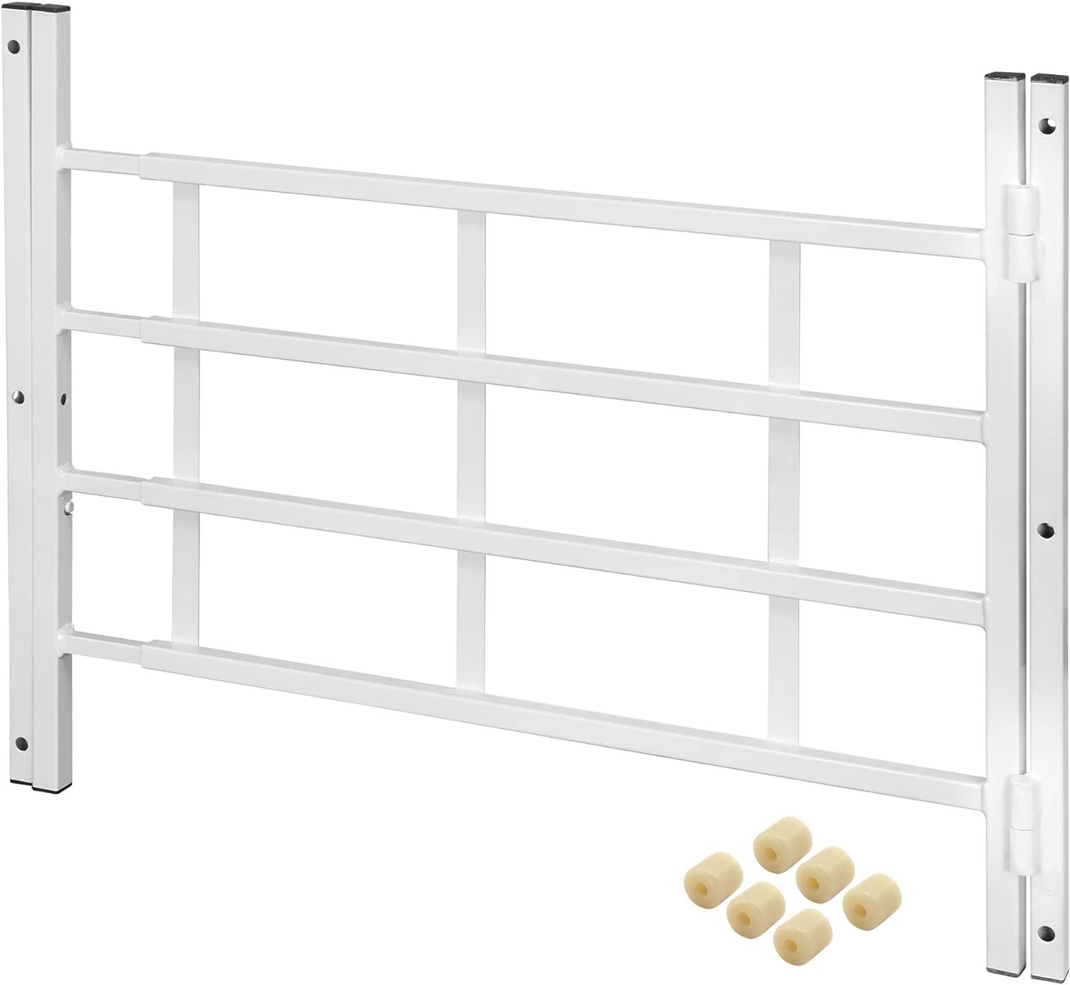 Prime-Line S 4776 21 In., White Painted Carbon Steel, Hinged 4-Bar Window Grill (Single Pack)