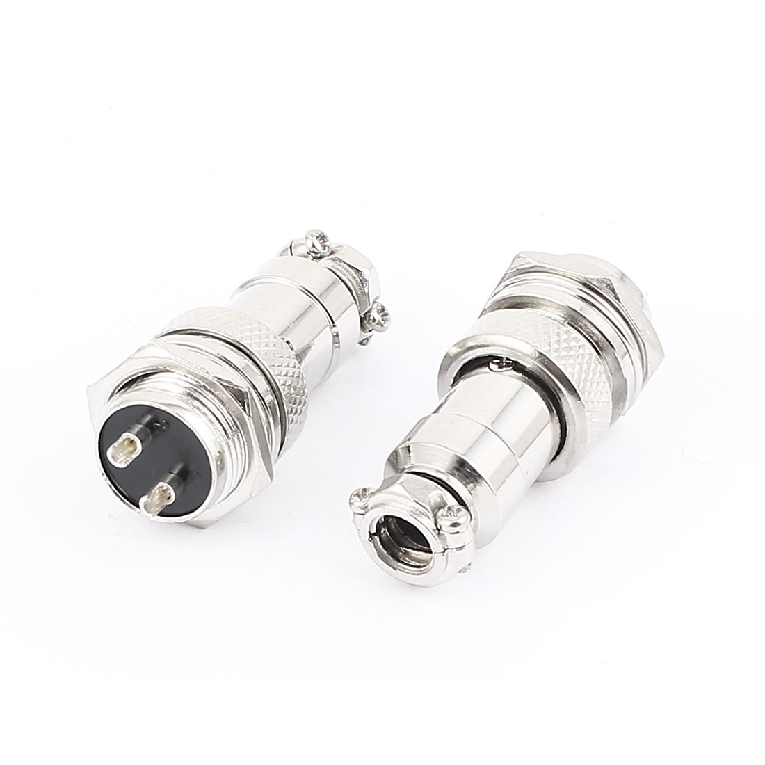 KCHOICE® 2 Sets Screw Butt Joint Aviation Connector Male Female GX16-2 16mm 2 Pin