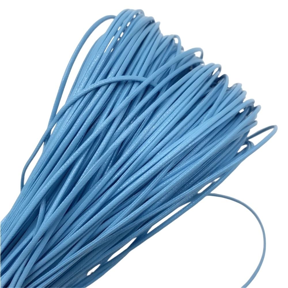 Embroidery thread, Cowhide Leather Rope String, 1 Piece 5 Yards 2mm PU Multicolor for Jewelry Making and Craft(Sky Blue)