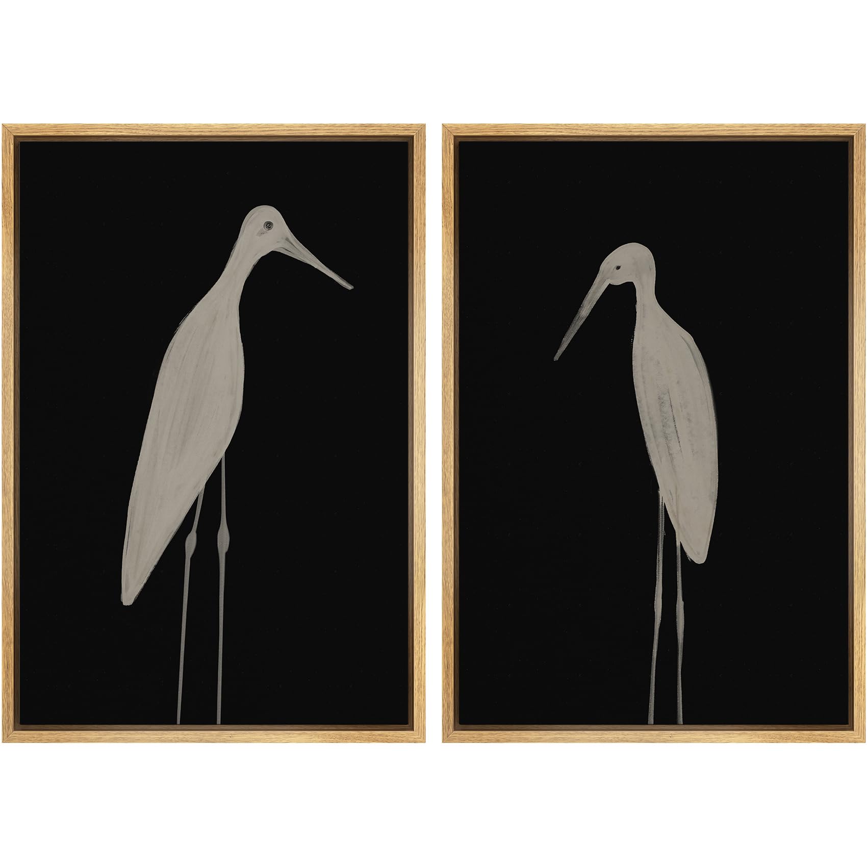 MUDECOR Framed Canvas Print Wall Art Monochromatic Gradient Abstract Minimalist Gray Illustrations Modern Art Decorative Bohemian Colorful Chic for Living Room, Bedroom, Office - 16"x24"x2 Black — view 25