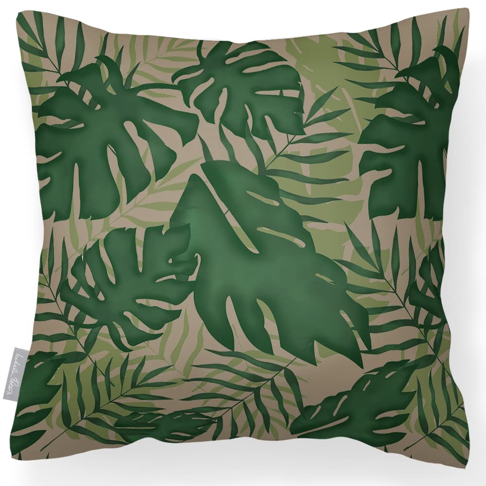 Izabela Peters Palm - Taupe Outdoor Cushions Waterproof, 43 Cm, Filled Outdoor Cushion, Garden Furniture Cushions, Outdoor Seat Cushions, Garden Chair Cushions