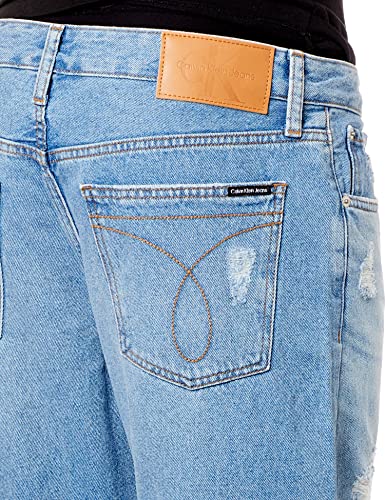 Jeans straight vintage, Calvin Klein, Masculino, azul claro,42