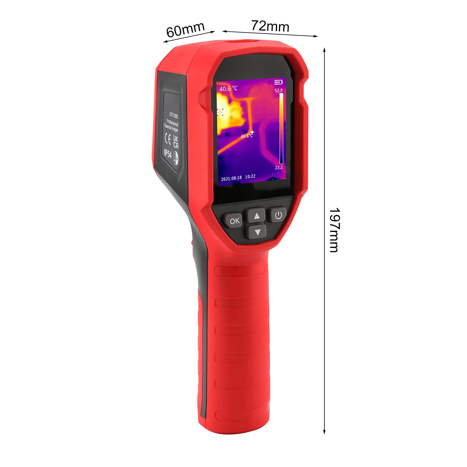 Cámara térmica Cámara termográfica LCD de 2,4" Resolución IR Pantalla a color de 1080 píxeles Cámara de imágenes -20 ℃ -400 ℃