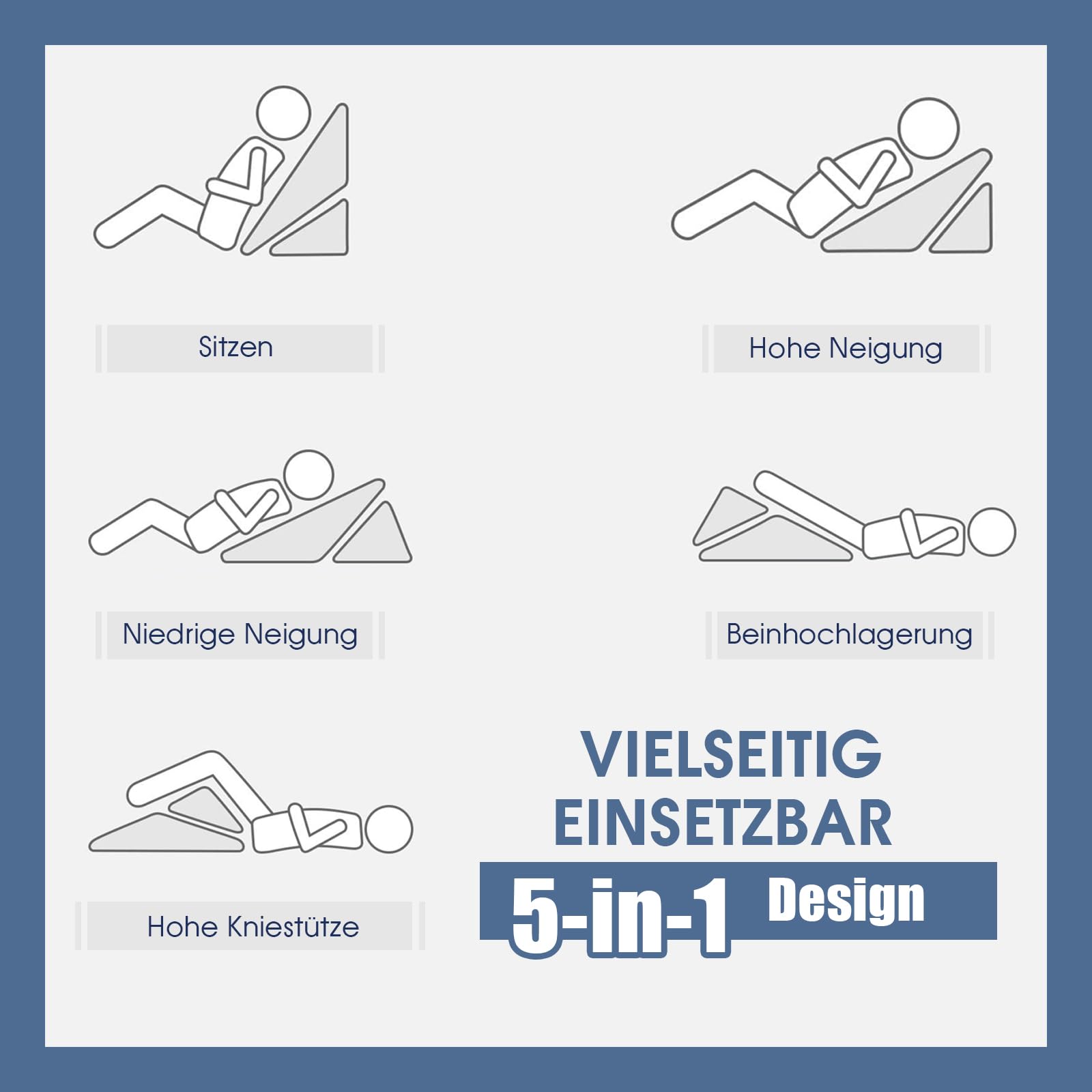 COSTWAY Poduszka klinowa, poduszka do czytania, poduszka pod plecy, poduszka na nogi, pianka memory foam, pokrowiec do prania, poduszka refluksowa dla dorosłych, ergonomiczna poduszka do siedzenia w