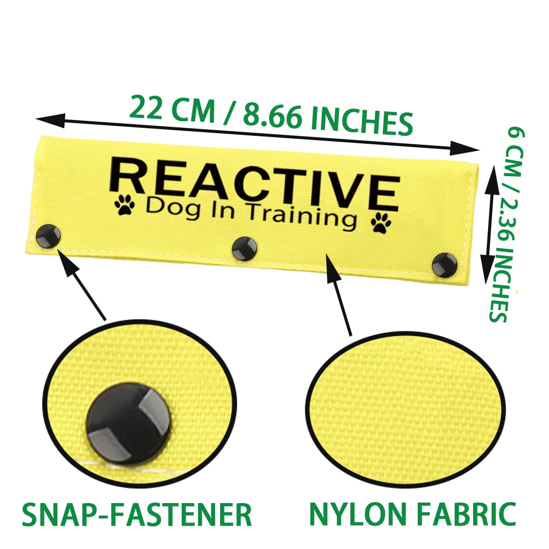 Hundeleinen-Hülse „Reactive Do Not Pet“ – Gelbe Warnhülle Für Reaktive Hunde, 70 X 35 Cm, Polyester