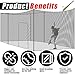 Syhood Baseball Batting Cage Net Heavy Duty Cricket Softball Hitting Practice Net Portable Pitching Cage, Training Sports Barrier Screen for Backyard Outdoor (Frame Not Included)(20 x 8 x 8 ft)