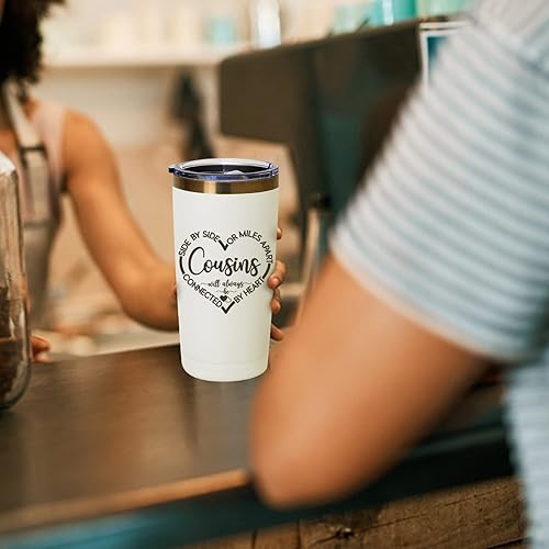 Miniatura 5 de MFGNEH Regalos para Primas Vaso Térmico para Mujer, Regalos de Cumpleaños para Prima Mujer, Regalos de Navidad para Primas para Mujeres, Mejor