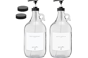 Bleach Dispenser for Laundry Room - Glass Jug Dispenser