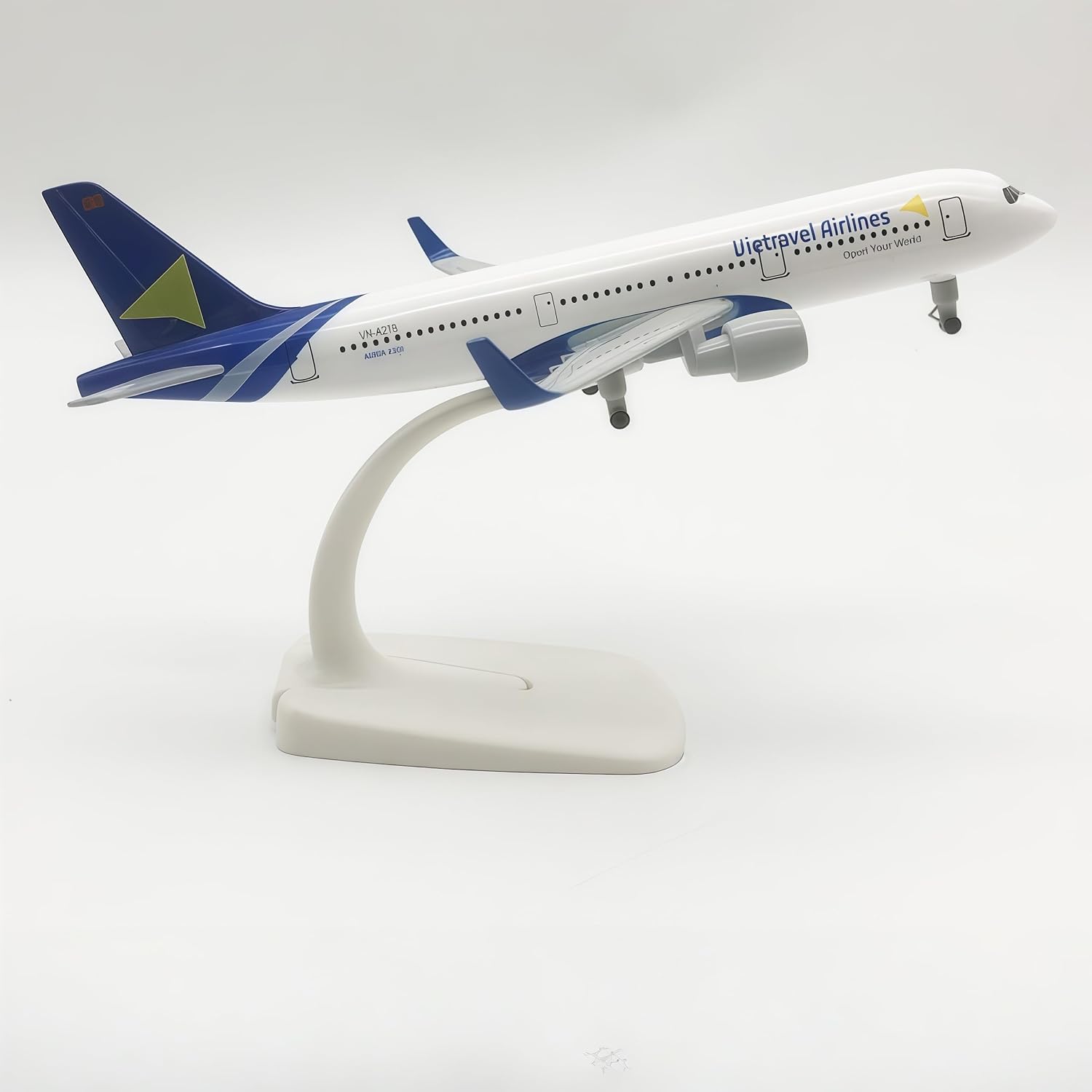 20cm Airbus A321 Vietravel Airlines Alloy Diecast Model Aircraft 1 300 Scale for Collection Display