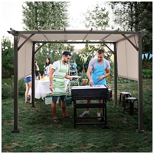 Tangkula 10 X 10FT Outdoor Pergola, Patio Furniture Shade Structure