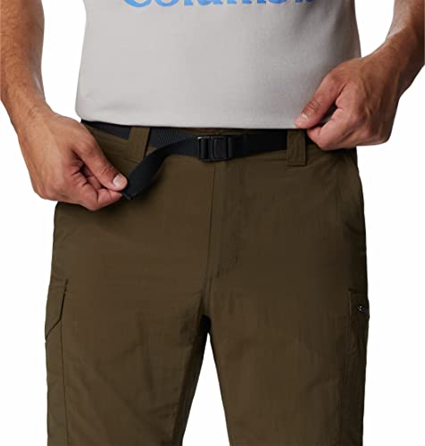 Image of Columbia Mens Silver Ridge Convertible Pant, Olive Green, 40