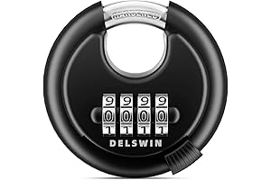 DELSWIN 4-Digit Security Combination Padlock for Storage Lockers