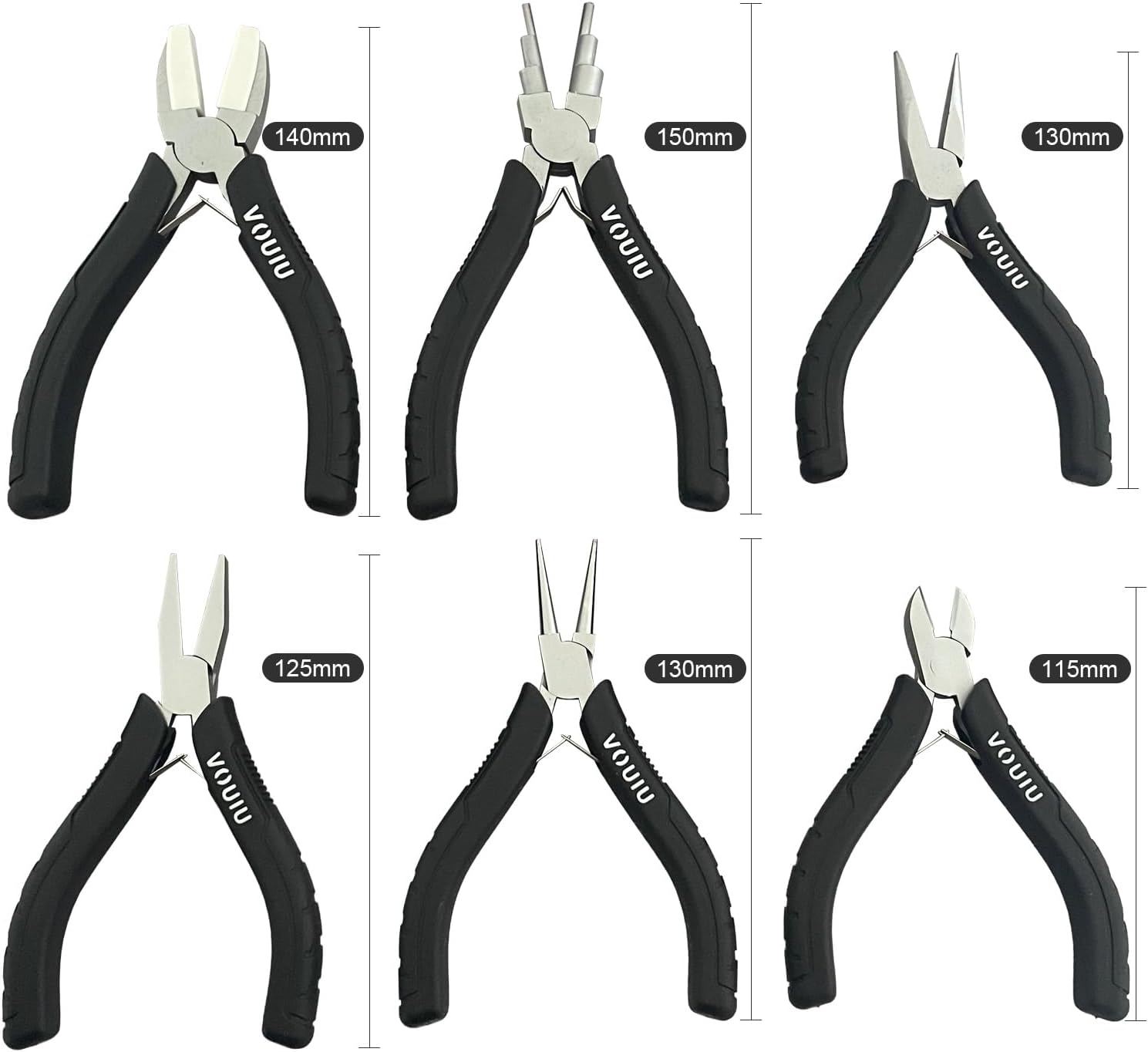 VOUIU 6-Piece Jewelry Pliers Set Jewelry Making Tools