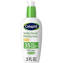 Cetaphil Face Moisturizer, Daily Oil Free Facial Moisturizer with SPF 35, For Dry or Oily Combination Sensitive Skin, Fragrance Free Face Lotion
