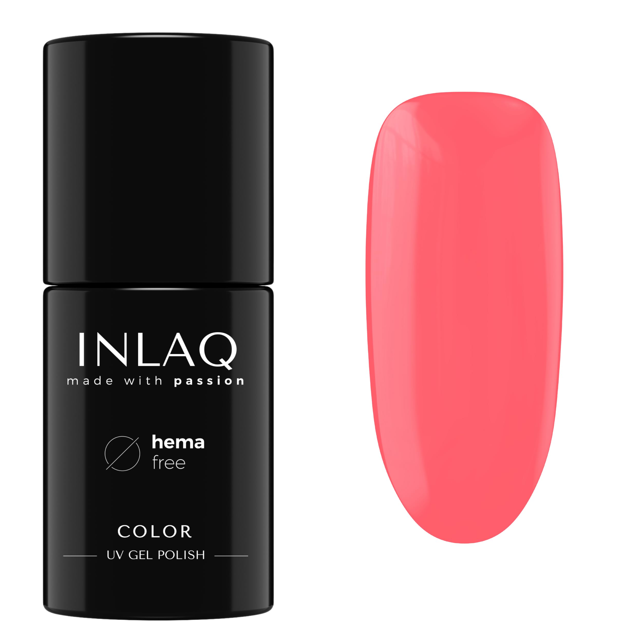 INLAQ® UV Nagellack Rosa 6 ml Hema Free - Langlebiger UV Lack - Neon Spectrum Kollektion - Gelnägel - Shellac Gel - Gellack ohne Hema