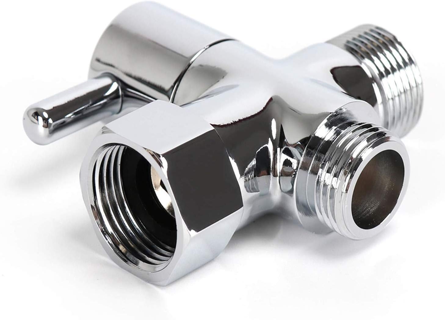 FLPMIX 3-Way Water Tee Connector,for Handheld Toilet Bidet Spray Bathroom,Chrome